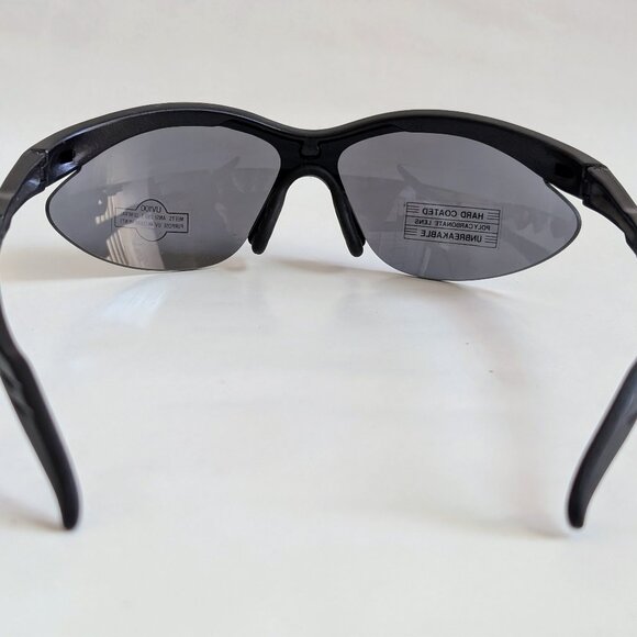 NWT Vintage 90's PC Large Oval Semi-Rimless Sporty Sunglasses (M. Black) - Picture 4 of 5
